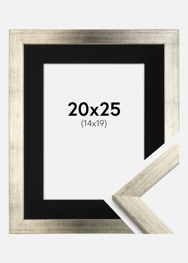 Cadre Stilren Argent 20x25 cm - Passe-partout Noir 15x20 cm