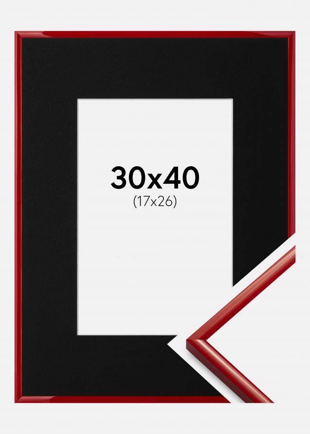 Cadre New Lifestyle Medium Red 30x40 cm - Passe-partout Noir 18x27 cm