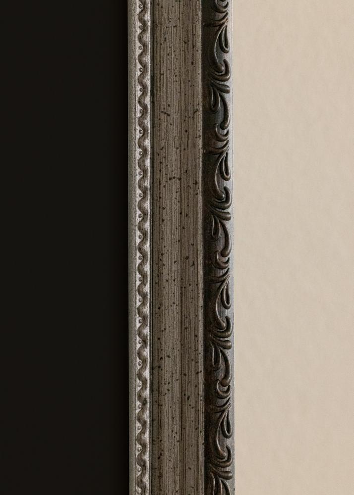 Cadre Abisko Argent 35x50 cm - Passe-partout Noir 10x15 pouces