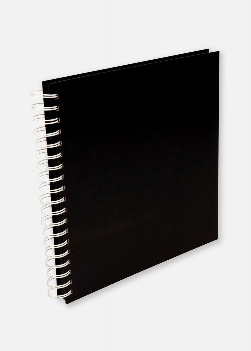 Achetez Album photo spirale carré Noir - 25x25 cm (80 pages noires