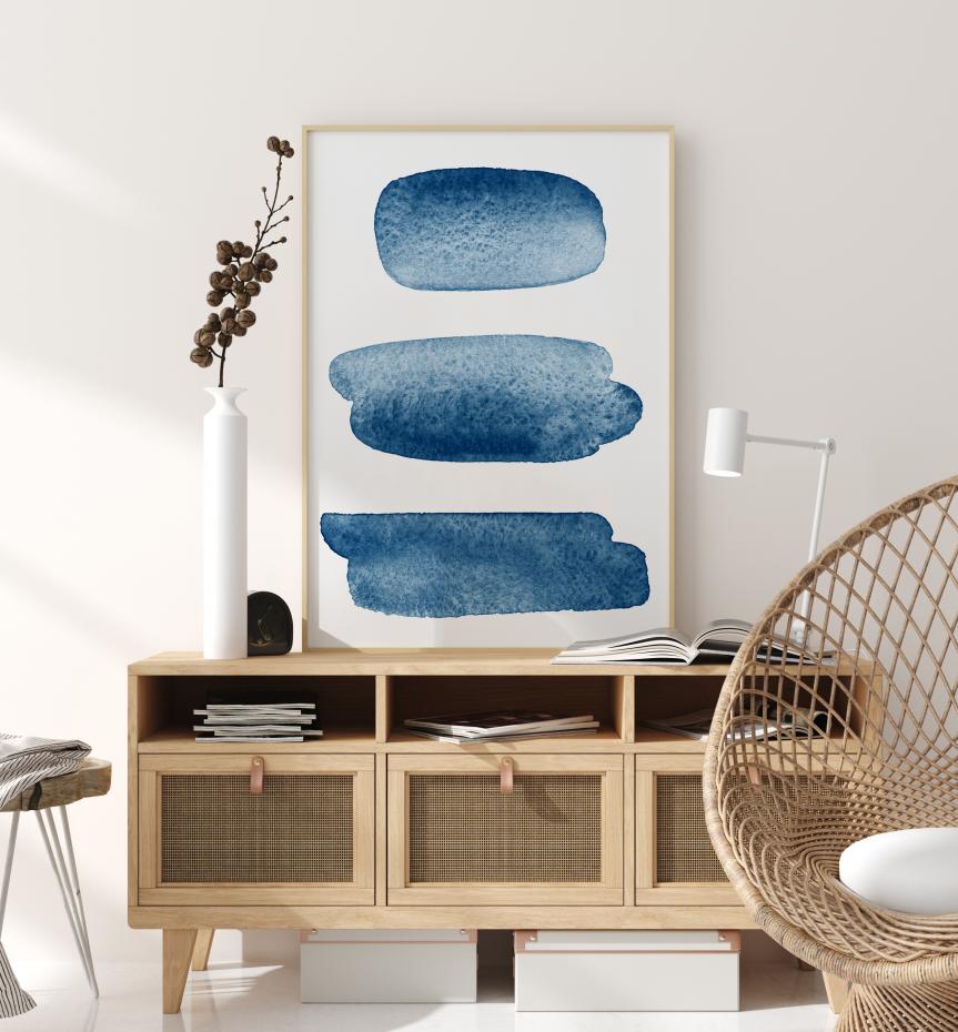 Blue Dots Poster