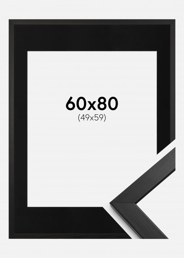 Cadre Stilren Noir 60x80 cm - Passe-partout Noir 50x60 cm