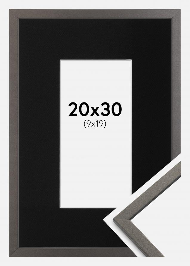 Cadre Edsbyn Graphite 20x30 cm - Passe-partout Noir 10x20 cm
