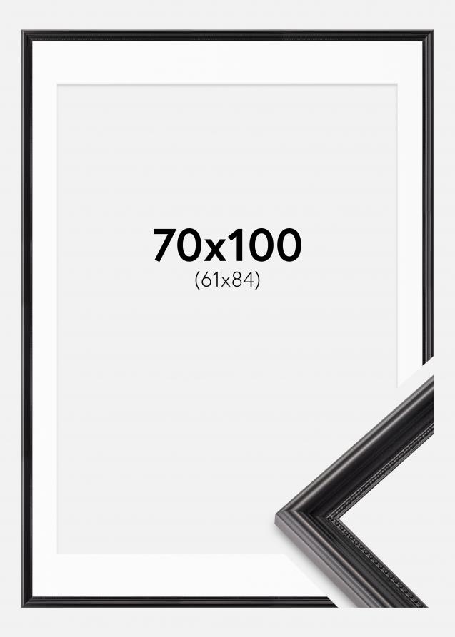 Cadre Gala Noir 70x100 cm - Passe-partout Blanc 62x85 cm