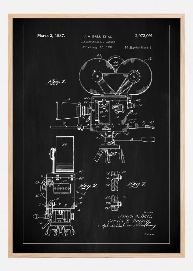 Patent Print - Cinematic Camera - Black Poster