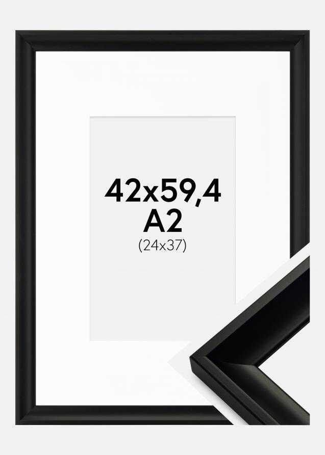 Cadre Öjaren Noir 42x59,4 cm (A2) - Passe-partout Blanc 25x38 cm