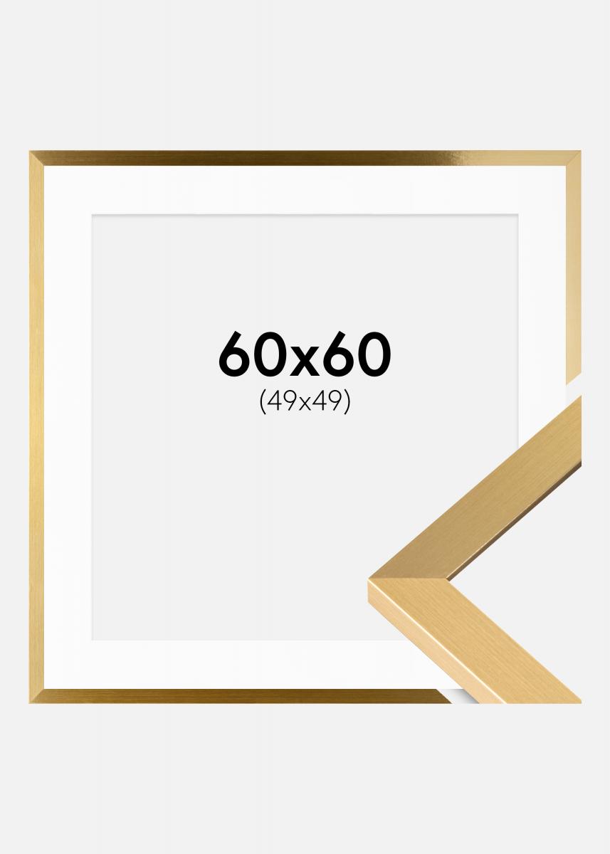 Achetez Cadre Selection Or 60x60 cm - Passe-partout Blanc 50x50 cm