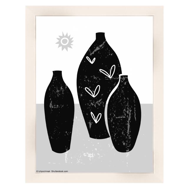 Cadre Liv Blanc 15x20 cm - Passe-partout Blanc 10x15 cm