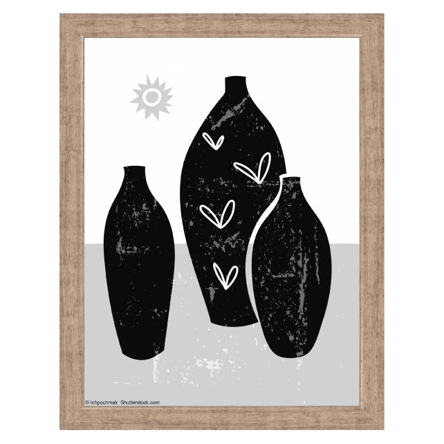 Cadre Liv Gris 15x20 cm - Passe-partout Blanc 10x15 cm