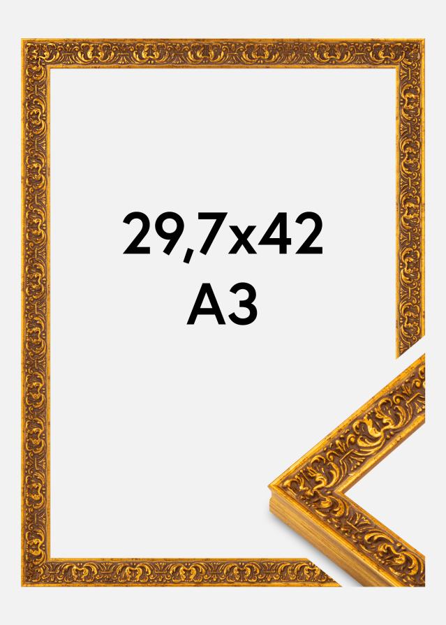 Cadre Amber Verre acrylique Or 29,7x42 cm (A3)