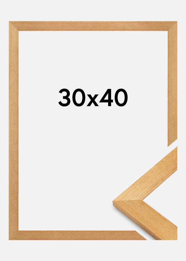 Cadre Sandra Verre acrylique Chêne massif 30x40 cm