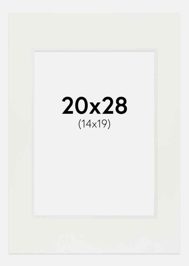 Passe-partout Blanc 3 mm (noyau blanc) 20x28 cm (14x19)