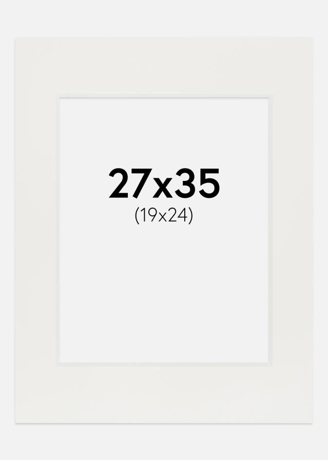 Passe-partout Blanc 3 mm (noyau blanc) 27x35 cm (19x24)