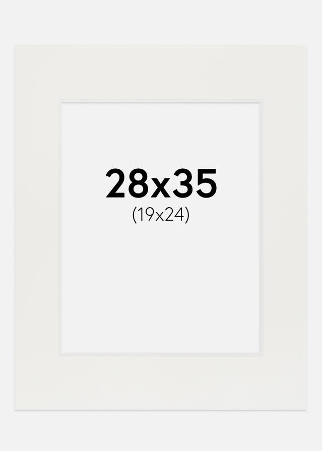 Passe-partout Blanc 3 mm (noyau blanc) 28x35 cm (19x24)