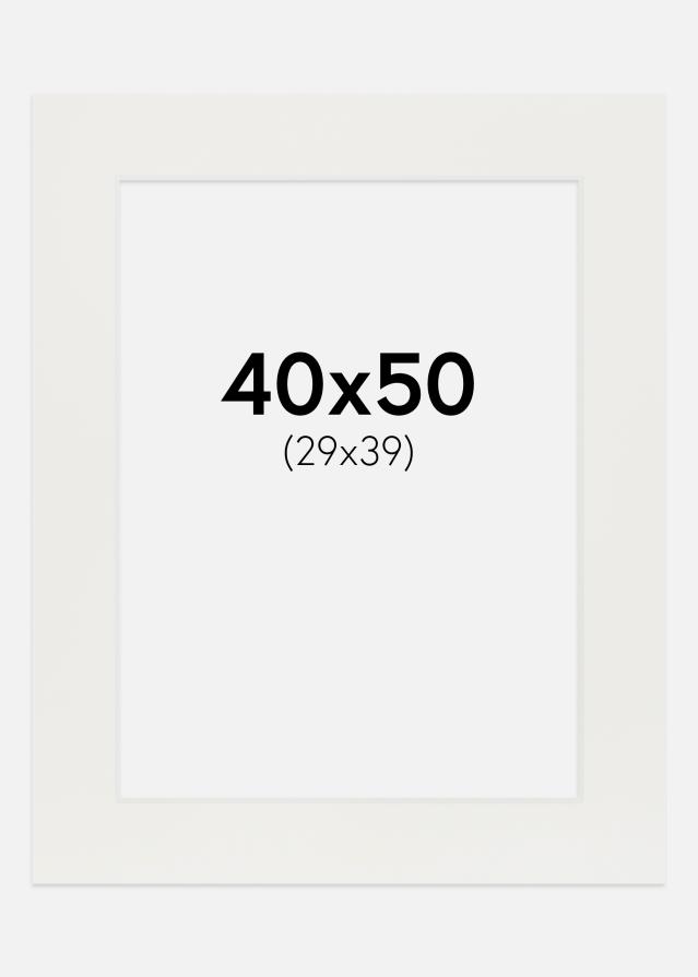 Passe-partout Blanc 3 mm (noyau blanc) 40x50 cm (29x39)