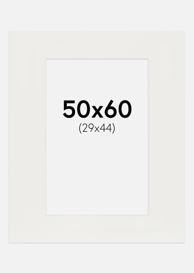 Passe-partout Blanc 3 mm (noyau blanc) 50x60 cm (29x44)