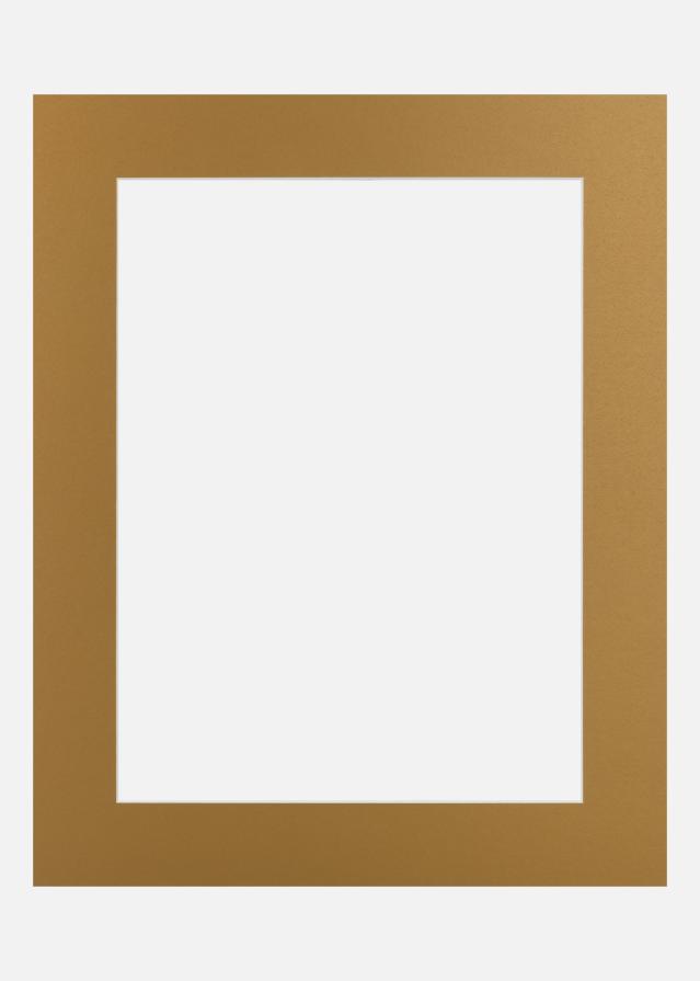 Passe-partout Brushed Brass Metal (noyau blanc) 18x24 cm (12x17)