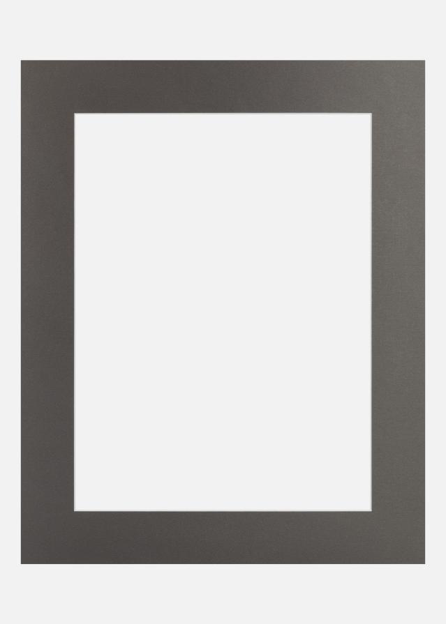 Passe-partout GunMetal Metal (noyau blanc) 30x30 cm (19x19)