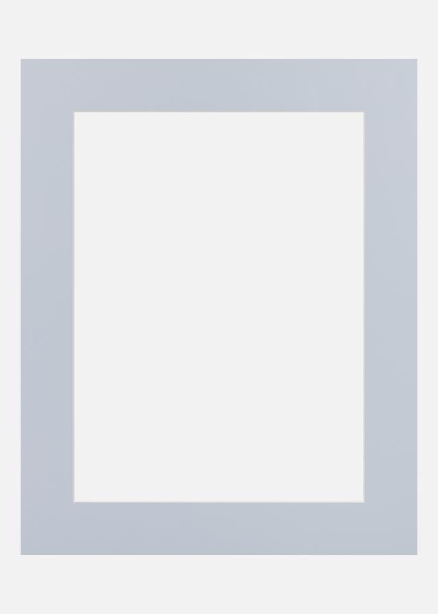 Passe-partout Blue Satin (noyau blanc) 18x24 cm (12x17)