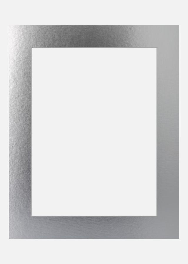 Passe-partout Silver Metal (noyau blanc) 30x40 cm (19x29)