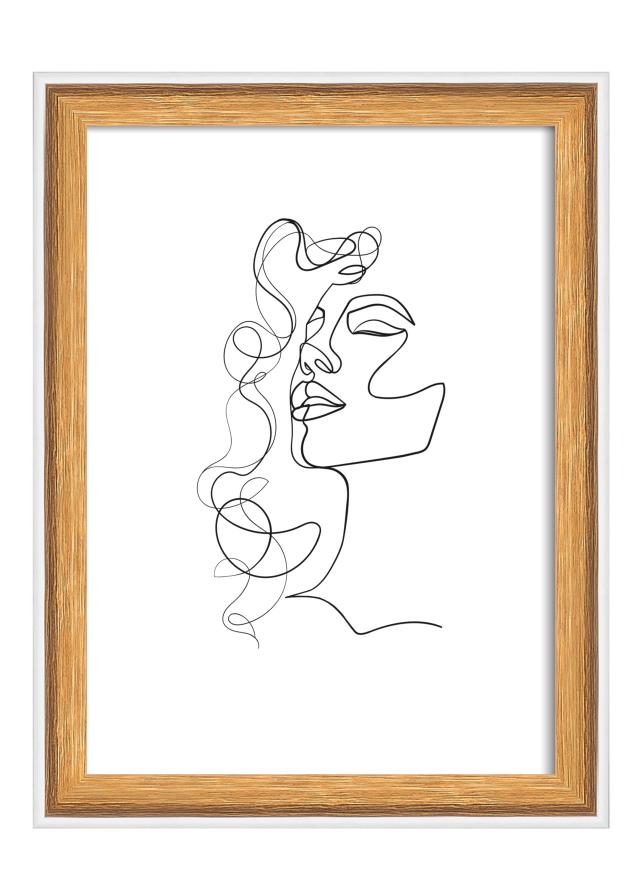 Cadre Silhouette Noyer 13x18 cm