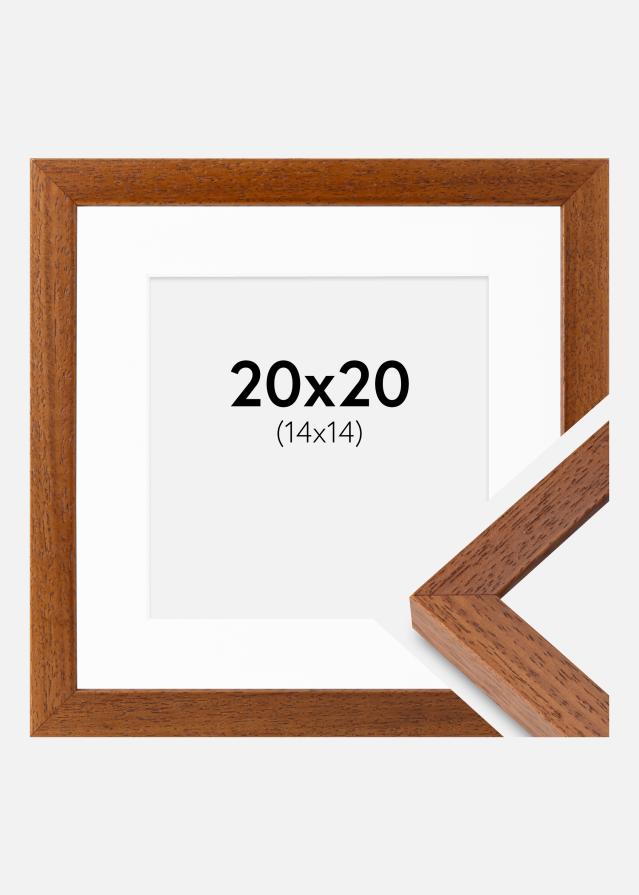 Cadre Hermes Livre 20x20 cm - Passe-partout Blanc 15x15 cm