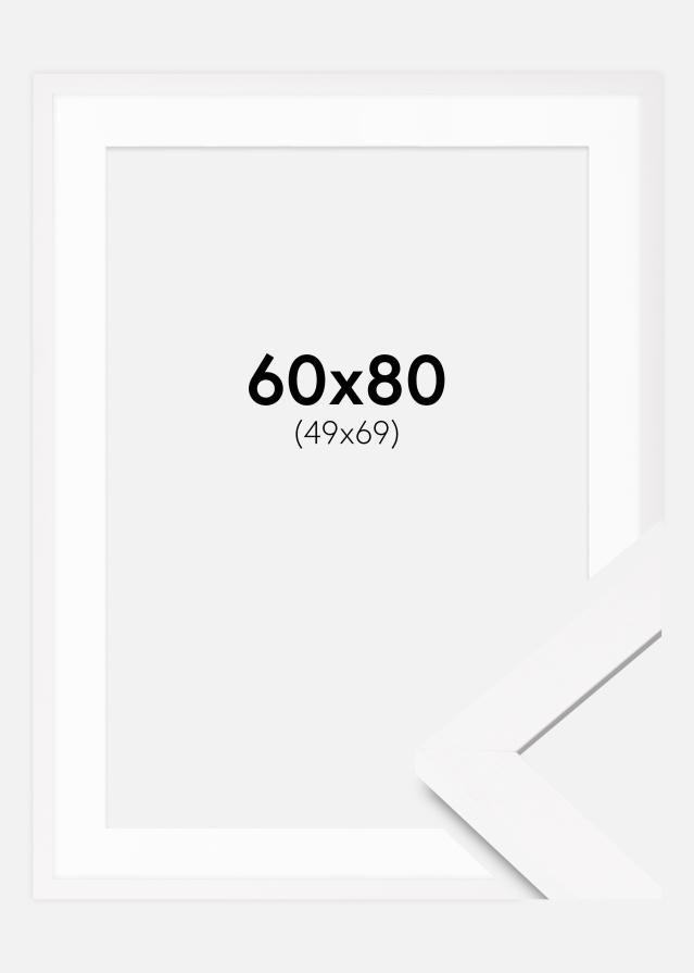Cadre BGA Classic Blanc 60x80 cm - Passe-partout Blanc 50x70 cm