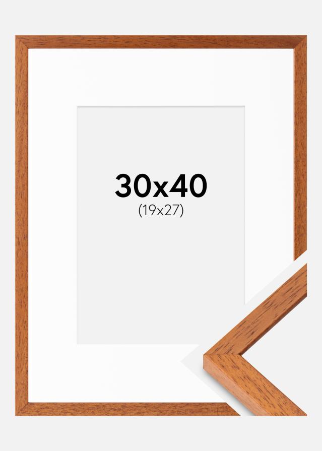 Cadre Ares Cerise 30x40 cm - Passe-partout Blanc 20x28 cm