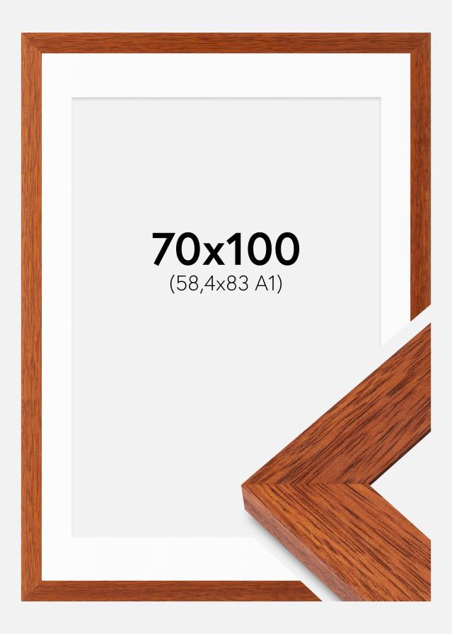 Cadre Juno Cerise 70x100 cm - Passe-partout Blanc 59,4x84 cm
