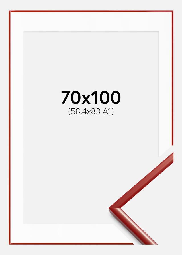 Cadre New Lifestyle Rouge 70x100 cm - Passe-partout Blanc 59,4x84 cm