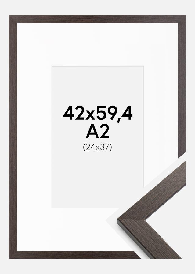 Cadre Stilren Wenge 42x59,4 cm - Passe-partout Blanc 25x38 cm