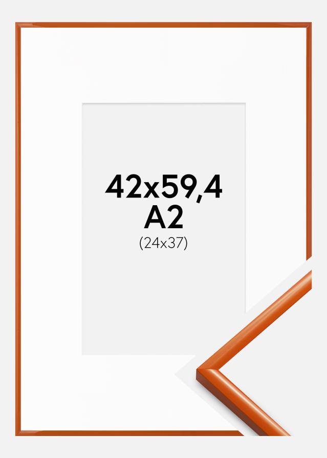 Cadre New Lifestyle Orange 42x59,4 cm - Passe-partout Blanc 25x38 cm
