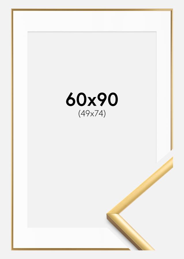 Cadre New Lifestyle Or 60x90 cm - Passe-partout Blanc 50x75 cm
