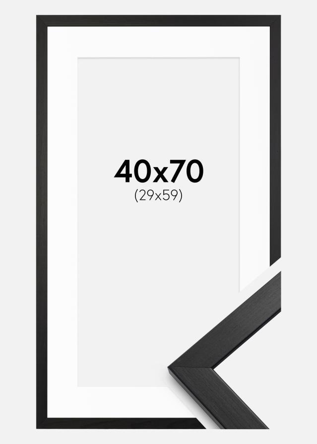 Cadre Stilren Noir 40x70 cm - Passe-partout Blanc 30x60 cm