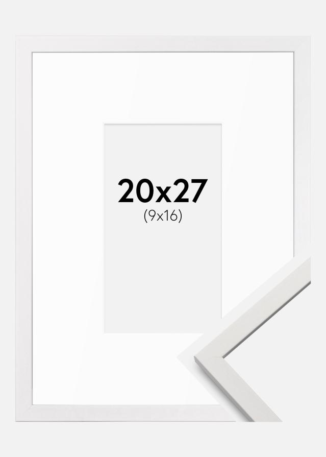 Cadre Edsbyn Blanc 20x27 cm - Passe-partout Blanc 10x17 cm