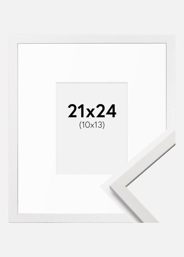 Cadre Edsbyn Blanc 21x24 cm - Passe-partout Blanc 11x14 cm