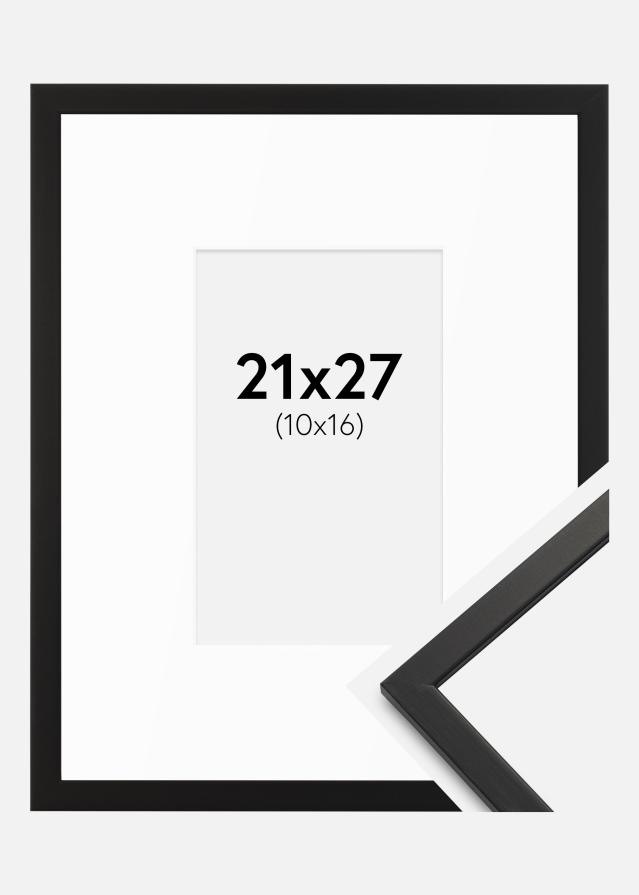 Cadre Edsbyn Noir 21x27 cm - Passe-partout Blanc 11x17 cm