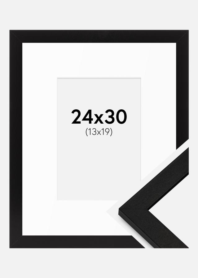 Cadre BGA Classic Noir 24x30 cm - Passe-partout Blanc 14x20 cm