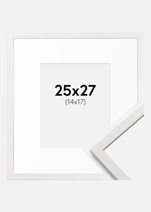 Cadre Edsbyn Blanc 25x27 cm - Passe-partout Blanc 15x18 cm