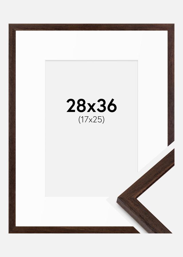 Cadre Edsbyn Noyer 28x36 cm - Passe-partout Blanc 18x26 cm