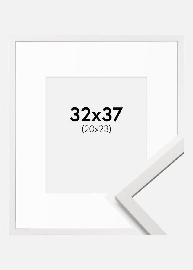 Cadre Edsbyn Blanc 32x37 cm - Passe-partout Blanc 21x24 cm