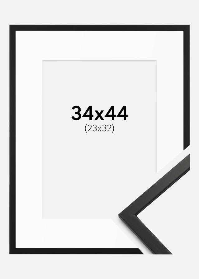 Cadre Edsbyn Noir 34x44 cm - Passe-partout Blanc 24x33 cm