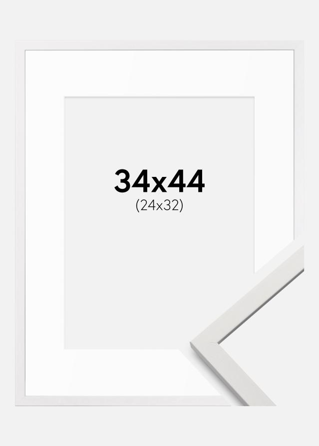 Cadre Edsbyn Blanc 34x44 cm - Passe-partout Blanc 25x33 cm