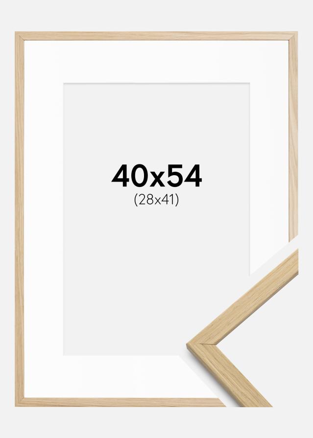 Cadre Edsbyn Chêne 40x54 cm - Passe-partout Blanc 29x42 cm