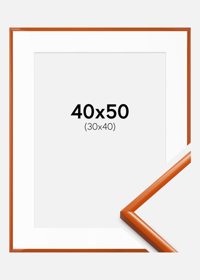 Cadre New Lifestyle Orange 40x50 cm - Passe-partout Blanc 31x41 cm