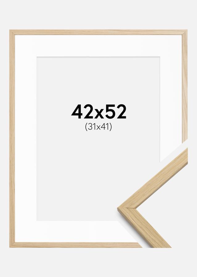 Cadre Edsbyn Chêne 42x52 cm - Passe-partout Blanc 32x42 cm