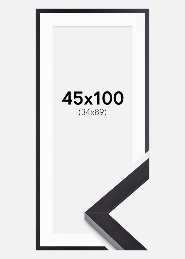 Cadre Selection Noir 45x100 cm - Passe-partout Blanc 35x90 cm