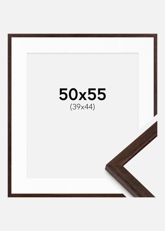 Cadre Edsbyn Noyer 50x55 cm - Passe-partout Blanc 40x45 cm