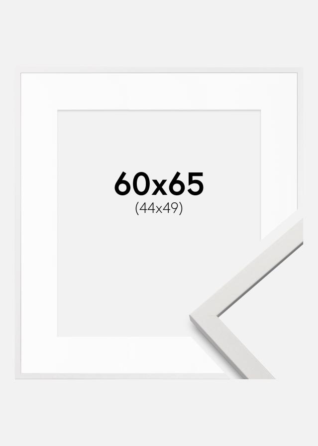 Cadre Edsbyn Blanc 60x65 cm - Passe-partout Blanc 45x50 cm