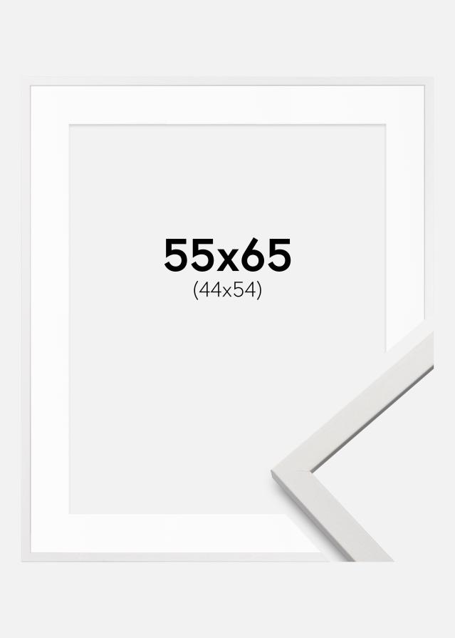 Cadre Edsbyn Blanc 55x65 cm - Passe-partout Blanc 45x55 cm